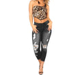 Women's Fashion Elastic Slim Fit Ripped Skinny Jeans Lady T Fashions
