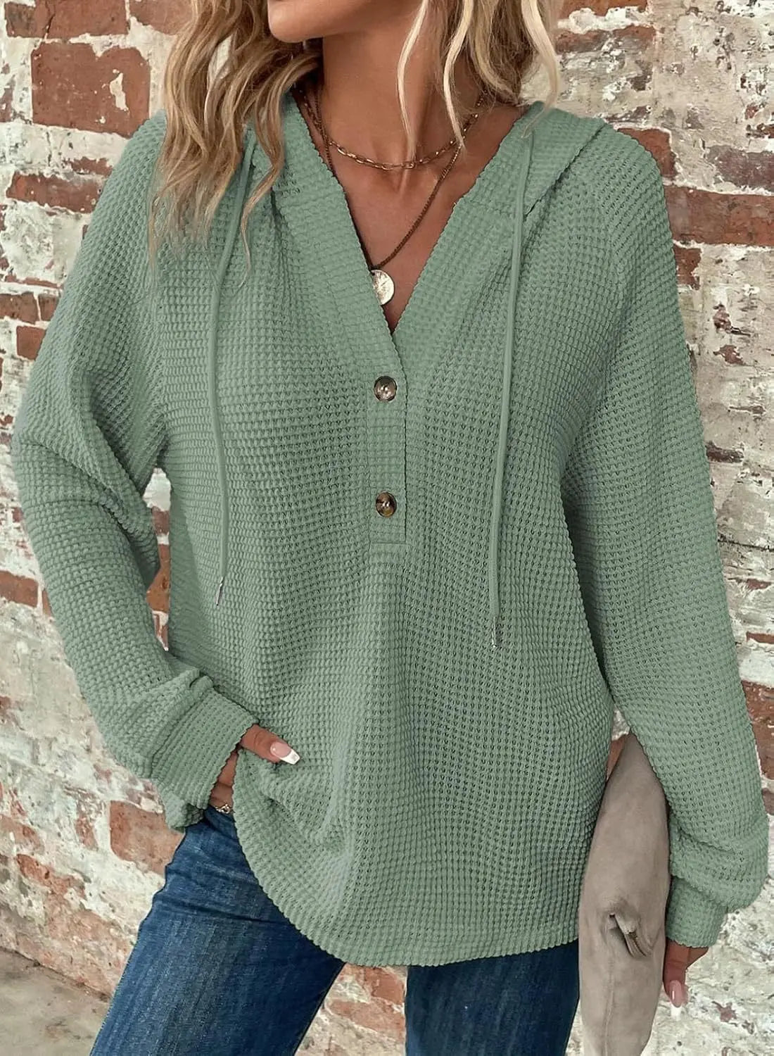 V-neck Long Sleeve Pullover Leisure Sports Sweater Lady T Fashions