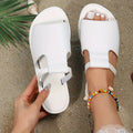 Womens Comfortable Casual Slippers - Stylish Black Open Toe Non-Slip Slides - Durable Outdoor & Beach Ready, Quick-Dry Slip-On Shoes Lady T Fashions