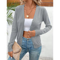 Women's Long Sleeve V-Neck Button Down Cardigan Knit Shrugs Sweater Lady T Fashions