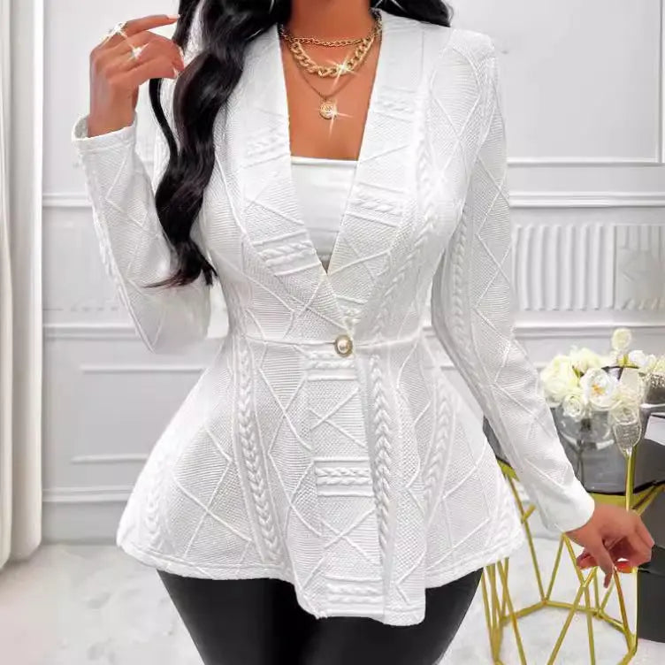 Slim-fit Long-sleeved Jacket Lady T Fashions