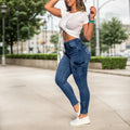Multi-pocket High-stretch Mid-rise Zipper-hem Skinny Pencil Pants, Urban Style Women's Jeans And Clothing Cargo Jeans Amazon Don't Sell Lady T Fashions