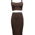 Ladies' Solid Color Out Of The Street Banquet Versatile Figure Enhancement, Hip Hugging Skirt, Half Skirt Set Lady T Fashions