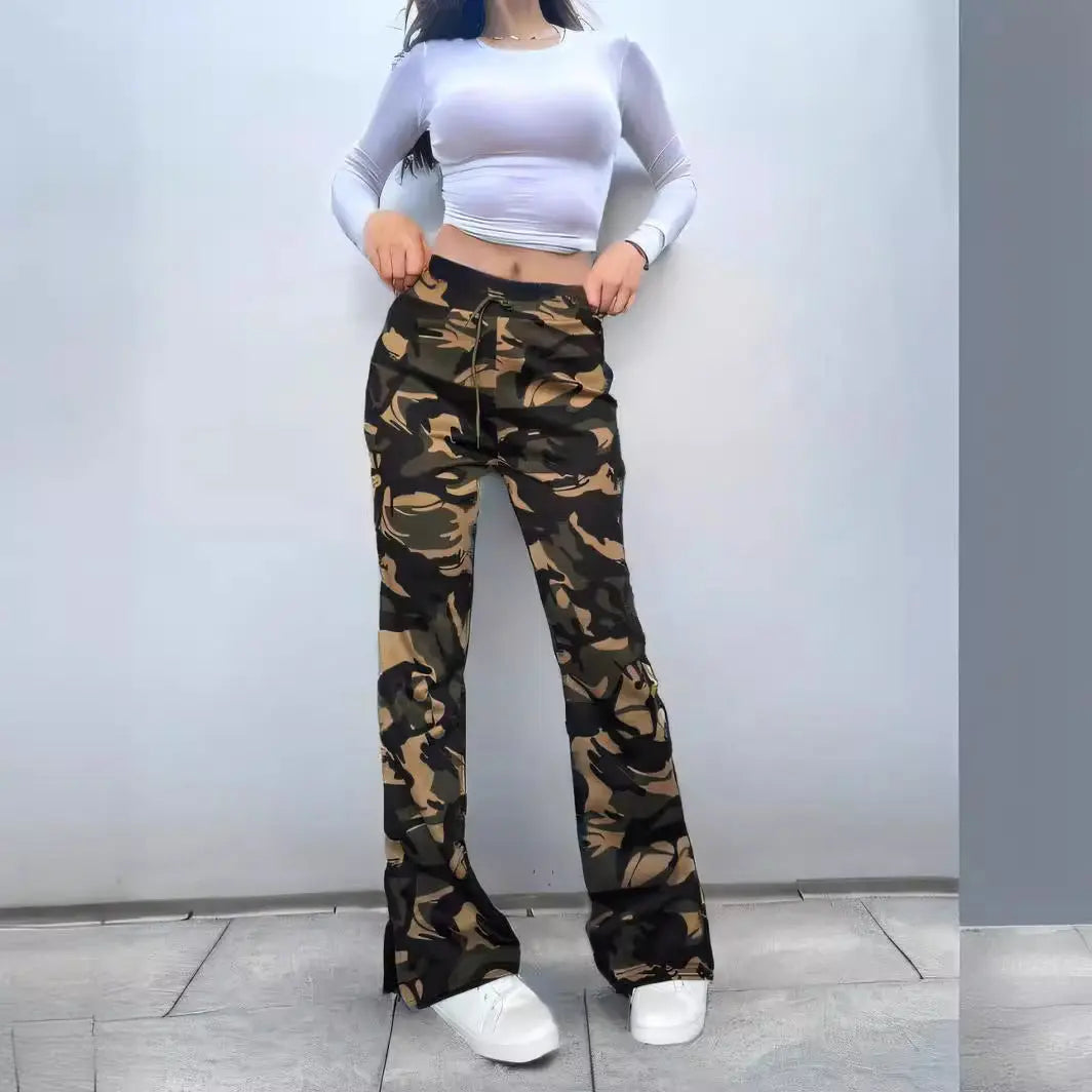 Split Trousers Street Trend Women's Casual Pants Lady T Fashions
