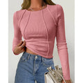 Women Long Sleeve T Shirts Crewneck Slim Fit Tops Going Out Fall Fashion Basic Tee Lady T Fashions
