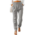 Ruffled Elastic Waistband High Waist Trousers Lady T Fashions