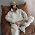 Y2K Winter Jogging Women Two Piece Set Female Zipper Coat Casual Pants Tracksuit Autumn Jacket Fashion Contrast Sport Wear Set Lady T Fashions