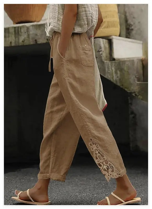 Women's Casual Pants Baggy Straight Trousers Lady T Fashions