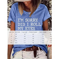 Women's Text Print Short Sleeve Tee - Minimalist Round Neck Summer Casual Top Lady T Fashions