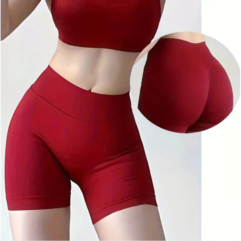 High-Waisted Yoga Shorts - Quick-Dry & Squat-Proof Lady T Fashions