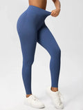 Sexy High Elastic Women's Solid Tights High Waist Workout Yoga Leggings, Scrunch Butt Lifting Elastic Pants, Tummy Control Butt Lifting Workout Yoga Athletic Pants Lady T Fashions