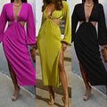 Autumn Fashion Pressed Pleated Waistless Women's Dresses Lady T Fashions