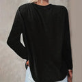 3 Pack Women's Solid Color Casual Set Round Neck Long Sleeve Tops For Spring&Fall Lady T Fashions