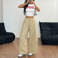 Casual Simple Drawstring Straight-leg Trousers Lady T Fashions