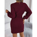 Womens Long Sleeve Sweater Dress Sexy Cut Out Bodycon Mini Fall Dress Trendy Ribbed Ladies Winter Sweater Lady T Fashions