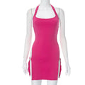 Backless Hollow-out Halter Women's Tight Dress Lady T Fashions