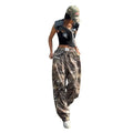 Slimming Casual Pants Hip Hop Retro Street Multi-pocket Camouflage Cargo Pants For Women Y2k Hip-hop Cargo Grunge Baggy Trousers Lady T Fashions