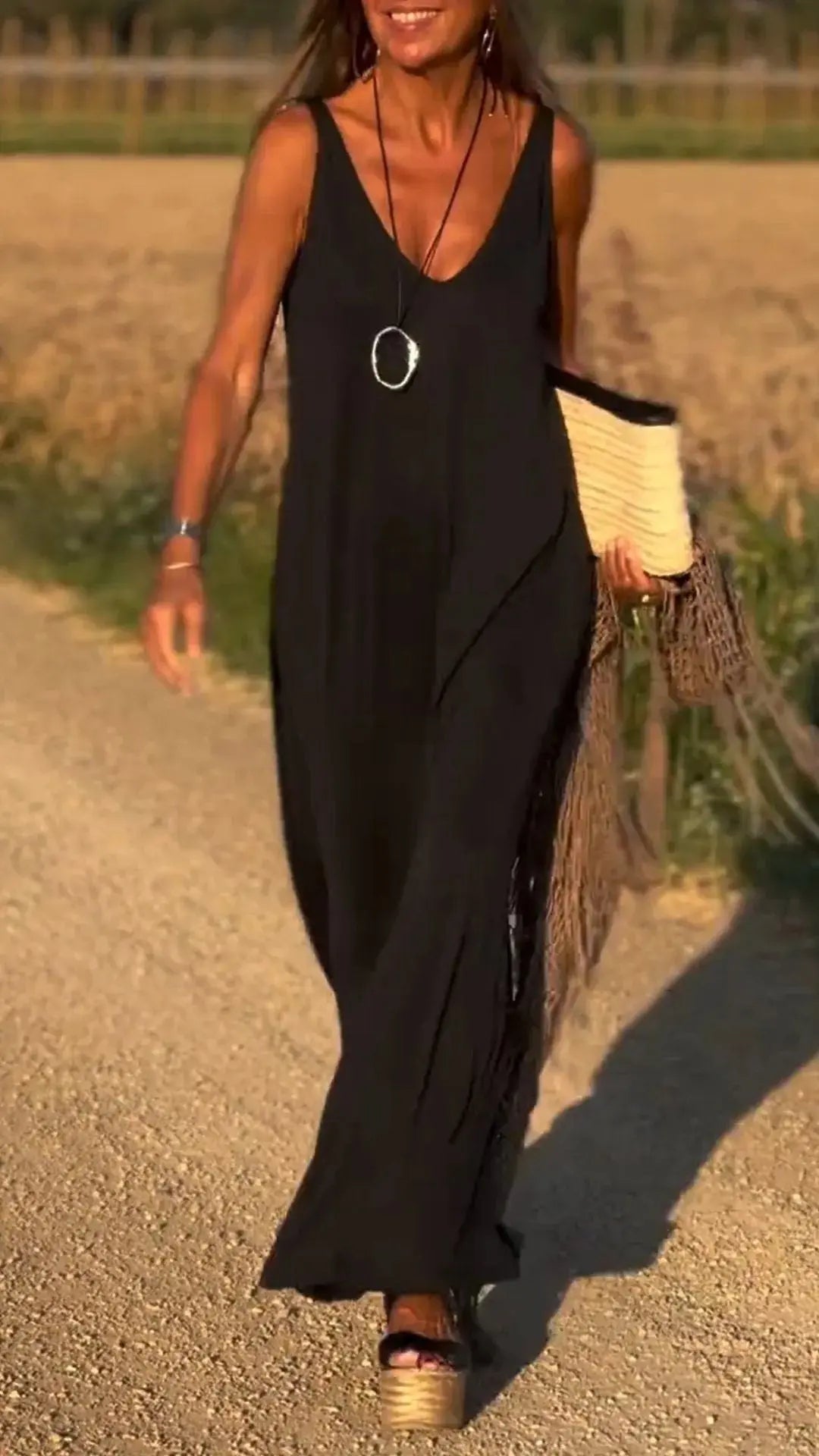 Female Sexy Trend V-neck Strap Dress Lady T Fashions