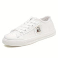 Versatile Women's Flat Canvas Low Top Lace Up Skate Shoes for Casual Walking Lady T Fashions