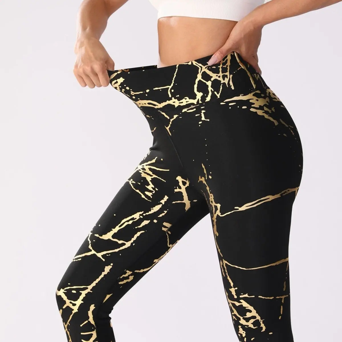 Bronzing Yoga Pants Women's High Waist Hip Lift Sun Protection Lady T Fashions