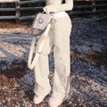 High Street Hot Girl Straight Slimming Casual Pants Wide Leg Trousers Lady T Fashions