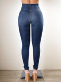 Versatile Women's High Waisted Elastic Ripped Tight Jeans, High-quality, Easy To Fit, Comfortable And Fashionable - Street Style Sexy Basic Jeans, Women's Jeans And Clothing Lady T Fashions
