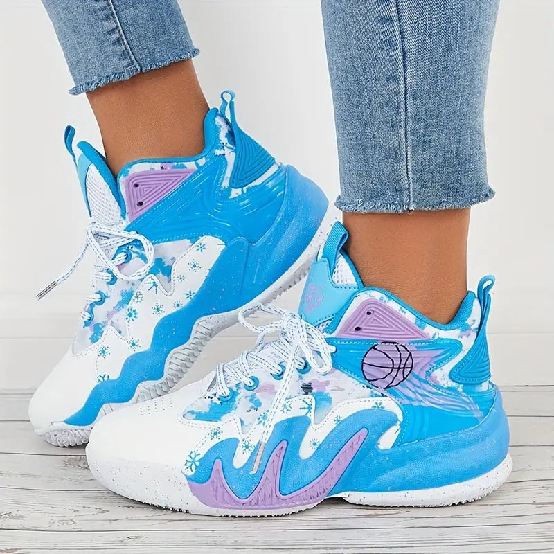 Women's Fashion Color Blocking Running Shoes - Non-Slip, Breathable, Shockproof Basketball Shoes for Comfort and Style! Lady T Fashions