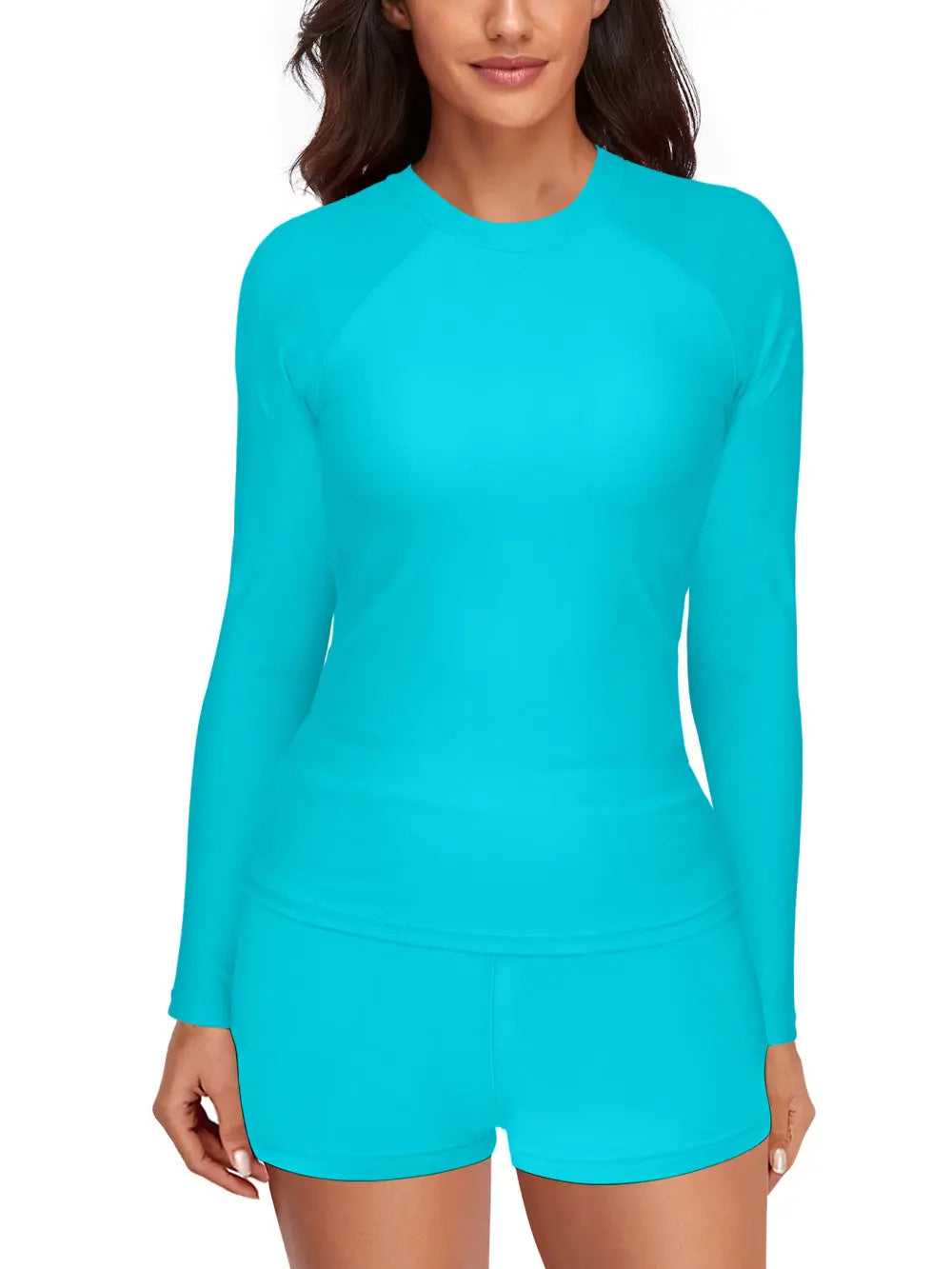Blue Split Beach Swimsuit Sexy Ladies Outdoor Swimming Long Sleeve Upper Fitted Surfsuit Lady T Fashions