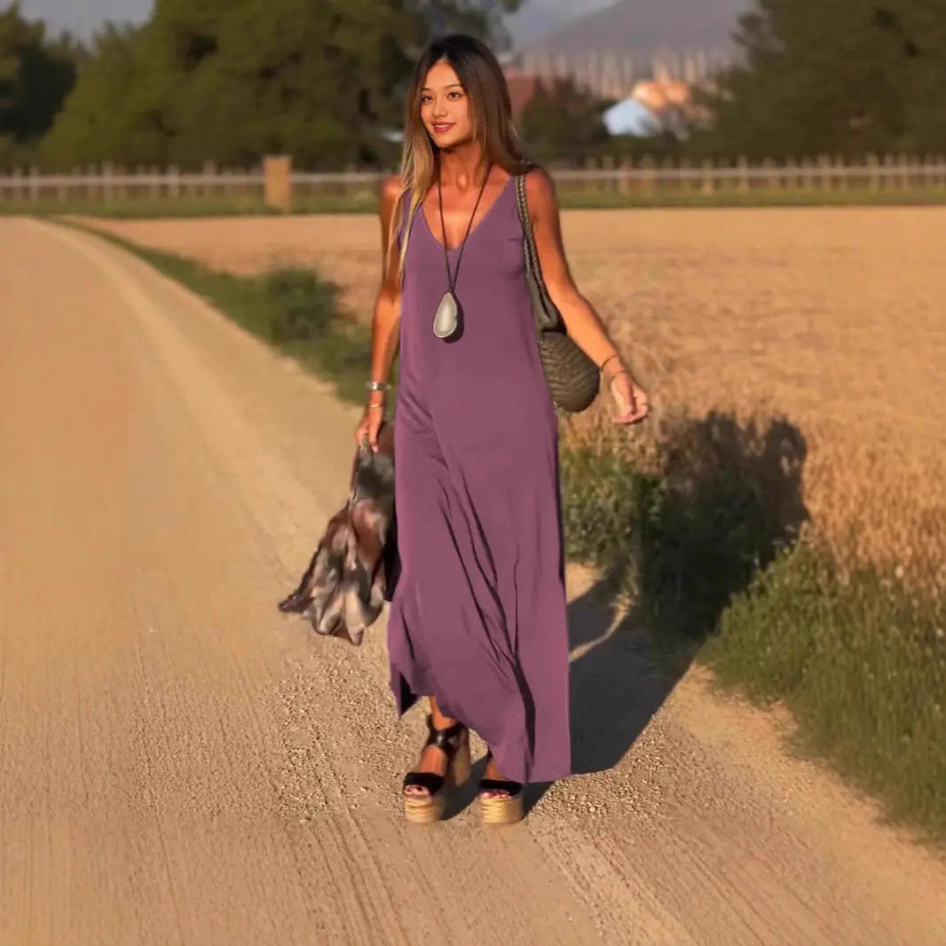 Female Sexy Trend V-neck Strap Dress Lady T Fashions