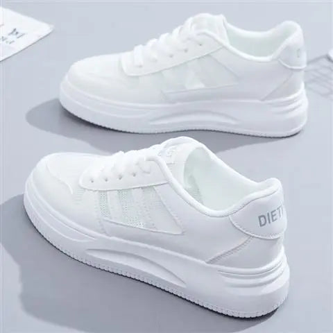 Women's All-matching Casual Sports Leather Summer White Sneakers Internet Celebrity Lady T Fashions
