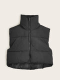Women'S Sleeveless Vest - Vibrant Pink Slim-Fit Alternative Coat with Drawstring Hood, Zipper Front & Pockets for Fall/Winter Casual Wear, Casual Winter Wear | High Neckline Vest | Zippered Jacket Lady T Fashions