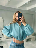 European And American Casual Women's Solid Color Hoodies Lady T Fashions