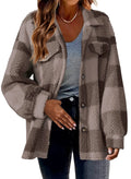 Women's Fashion Jacket Button Plush Coat Lady T Fashions