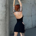 Backless Hollow-out Halter Women's Tight Dress Lady T Fashions