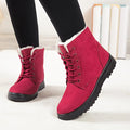 [Winter Snow Boots] Slip-Resistant & Plush Lined Women's Winter Snow Boots | PU Sole, Lace-Up Closure, Cushioned Insole - Cold Weather Boots for Everyday & Formal Outfits - Extended Sizes up to US Women's 44 (EU 43) - Black B Lady T Fashions