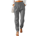 Ruffled Elastic Waistband High Waist Trousers Lady T Fashions