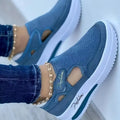 Women's Breathable Mesh Sneakers - Casual Slip-On Platform Shoes with Comfortable Fabric Interior, Low-Top Design, Ideal for Sports and Tennis, Black with White and Pink Accents, Versatile Sneakers|Athletic Wear|Breathable Me Lady T Fashions