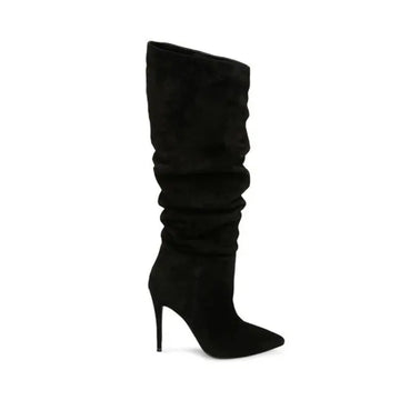 Stiletto Heels Pleated High Over The Knee Boots Lady T Fashions