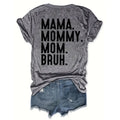 Women's Heart & Letter Print Crew Neck T-Shirt, Casual Short Sleeve Top For Spring & Summer Lady T Fashions