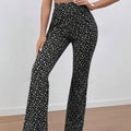 Ladies' Fashionable Casual High Waisted Pencil Geometric Printed Pants Lady T Fashions