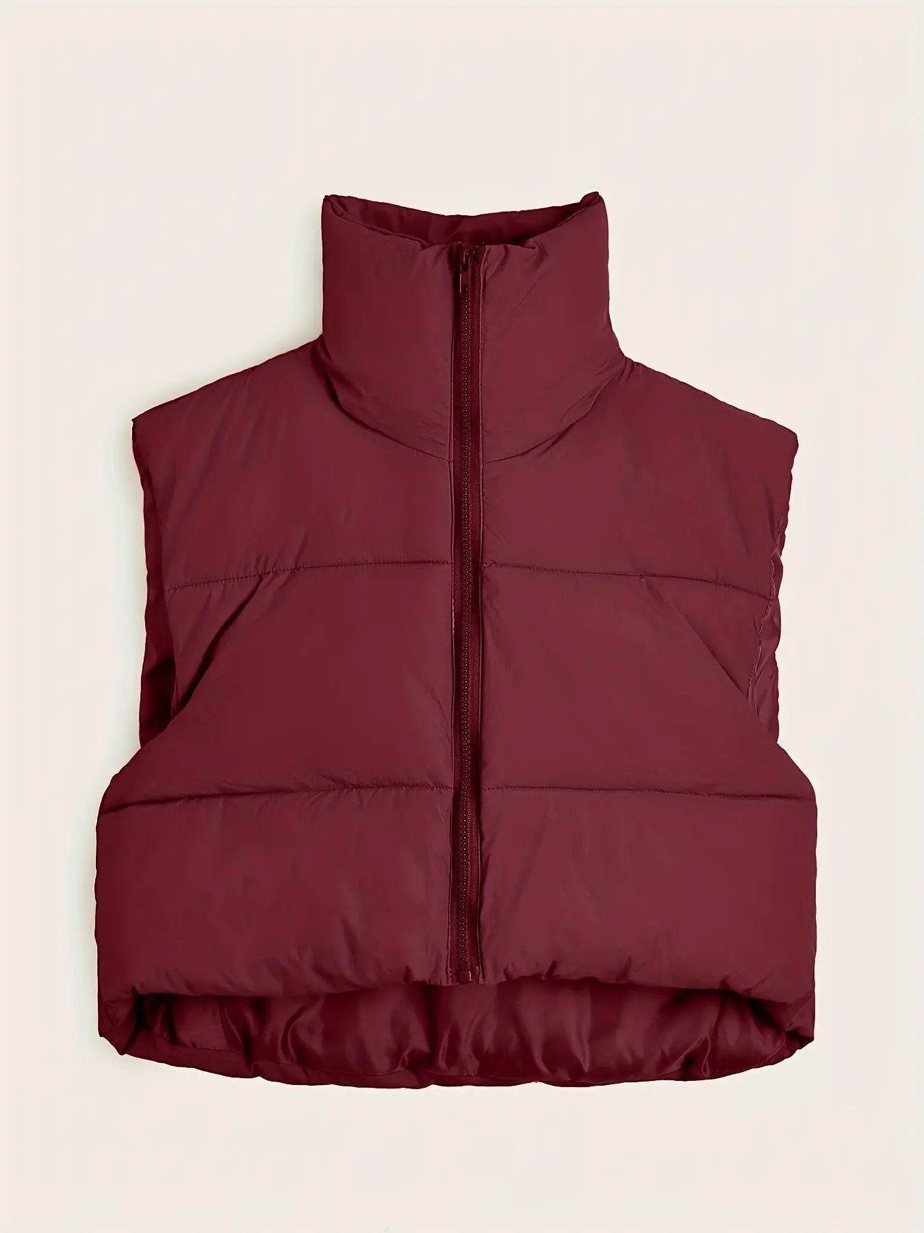 Women'S Sleeveless Vest - Vibrant Pink Slim-Fit Alternative Coat with Drawstring Hood, Zipper Front & Pockets for Fall/Winter Casual Wear, Casual Winter Wear | High Neckline Vest | Zippered Jacket Lady T Fashions