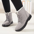 [Winter Snow Boots] Slip-Resistant & Plush Lined Women's Winter Snow Boots | PU Sole, Lace-Up Closure, Cushioned Insole - Cold Weather Boots for Everyday & Formal Outfits - Extended Sizes up to US Women's 44 (EU 43) - Black B Lady T Fashions