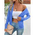 Women's Long Sleeve V-Neck Button Down Cardigan Knit Shrugs Sweater Lady T Fashions