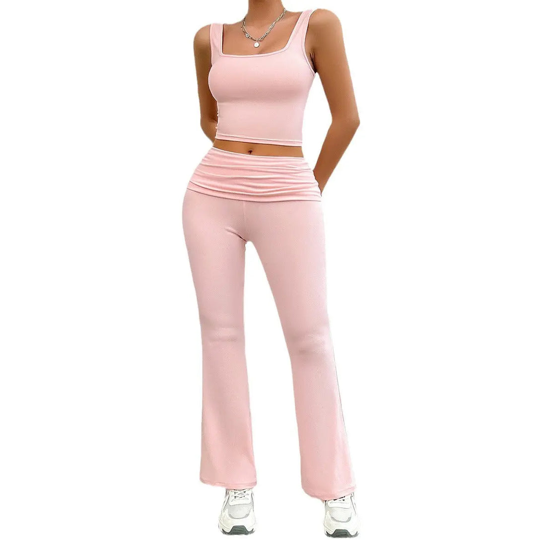 Women's Fashion Casual Solid Color Vest Body-hugging Suit Lady T Fashions
