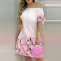 Womens Fashionable Off-Shoulder Slim Dress With Elegant Knot Detail Sexy Spring & Summer Evening Dress Lady T Fashions