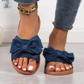 Women's Cute Platform Beach Bow Flat Slippers Lady T Fashions