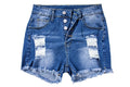 Womens Mid-High Rise Ripped Jean Shorts Distressed Stretchy Denim Shorts Lady T Fashions
