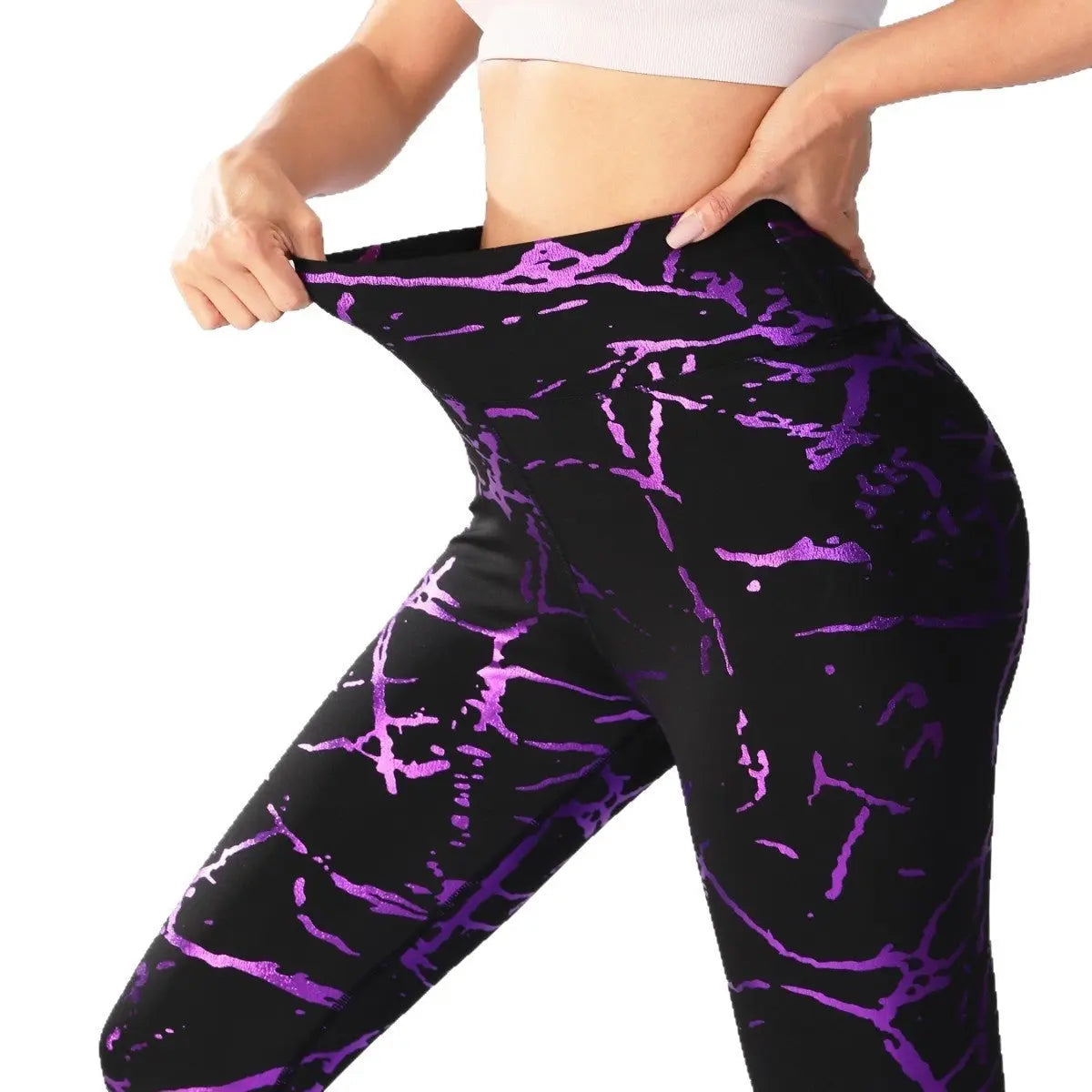 Bronzing Yoga Pants Women's High Waist Hip Lift Sun Protection Lady T Fashions
