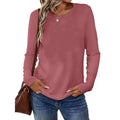 3 Pack Womens Plus Size Long Sleeve Shirts Crew Neck Basic Tee Tops Loose Fit Fall Outfits For Women 1X-5X Lady T Fashions