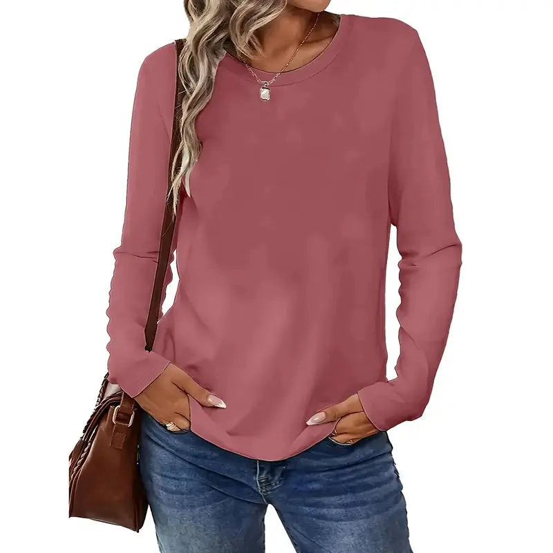 3 Pack Womens Plus Size Long Sleeve Shirts Crew Neck Basic Tee Tops Loose Fit Fall Outfits For Women 1X-5X Lady T Fashions